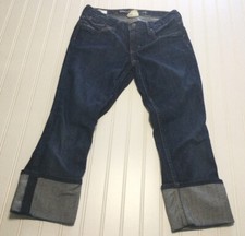 BANANA REPUBLIC Womens Sz 2 Modern Skinny Capri Denim Blue Jeans USA Made