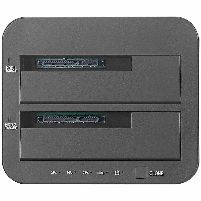 Xystec USB-3.0-Dockingstation für SATA-Festplatten & -SSDs, mit Klon-Funktion - Bild 4 von 4