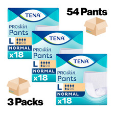 Image of TENA Proskin Pants Normal Large Incontinence Pants - 3 Pack of 18 (54) - Size L