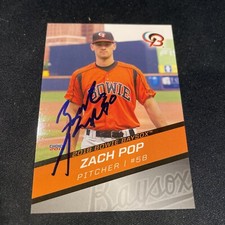 2018 Bowie Baysox (Baltimore Orioles) Zach Pop Signed Auto Toronto Blue Jays