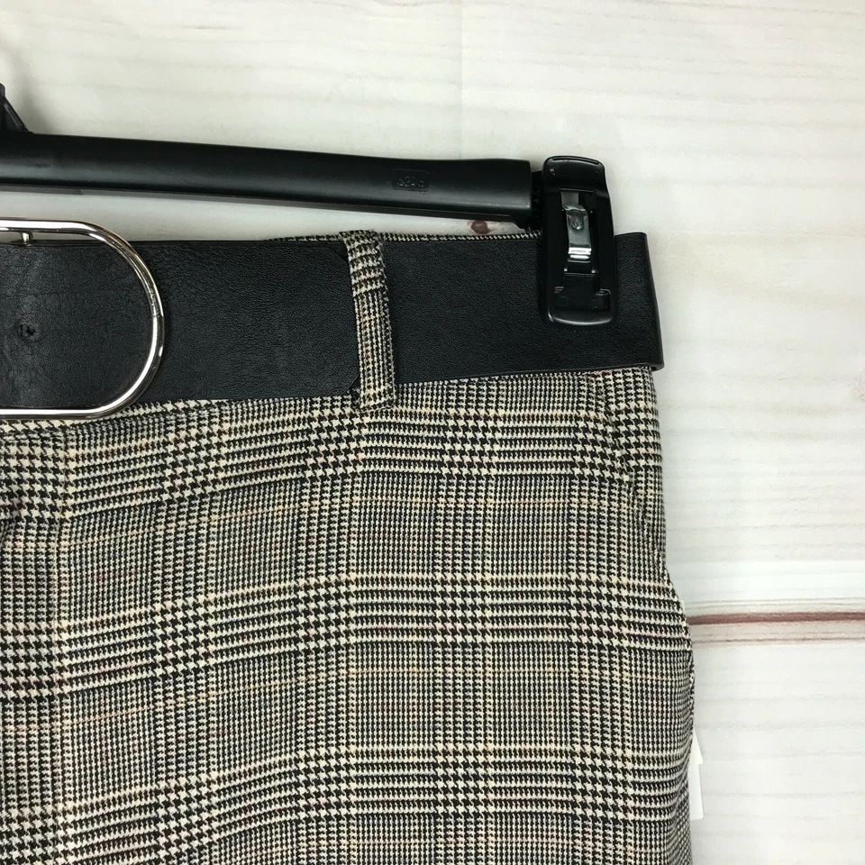 Falda Bar III para mujer 12 multicolor pata de gallo forrada con cinturón elástica hasta la rodilla Foto 3 de 4