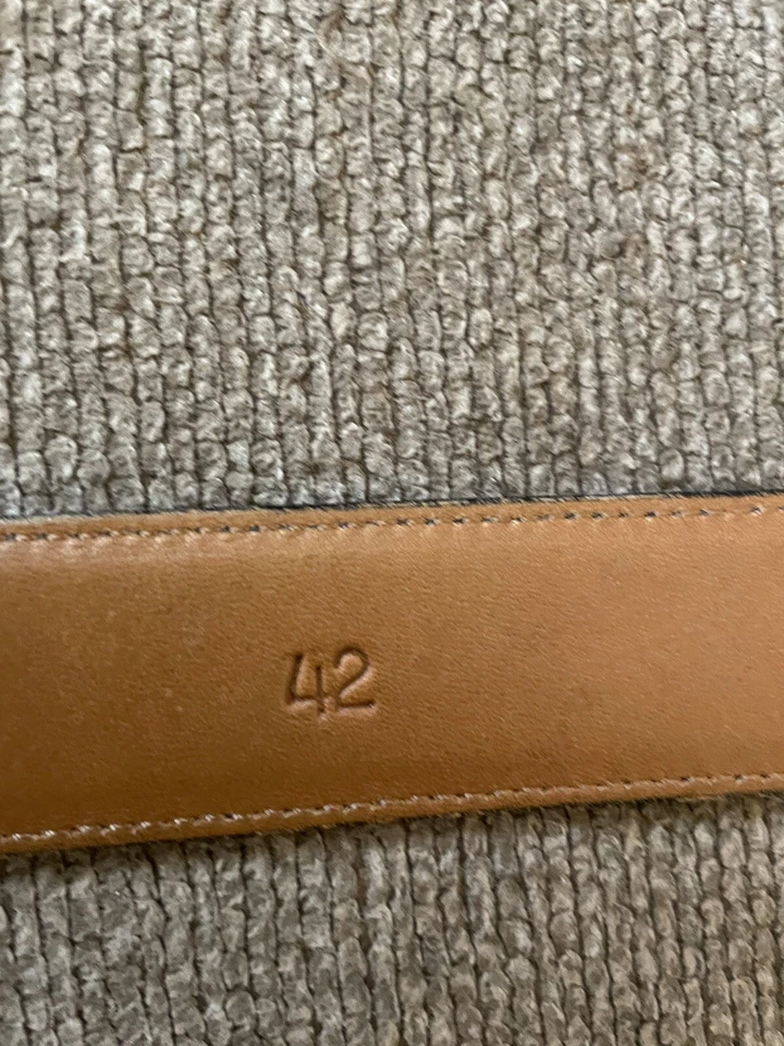 Auténtico cinturón vintage Burberry gamuza cuero azul marino 42 Foto 4 de 4