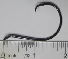 50 Gamakatsu Offset Point Circle Hooks 8/0 #208418 NSB Black Nickel Finish