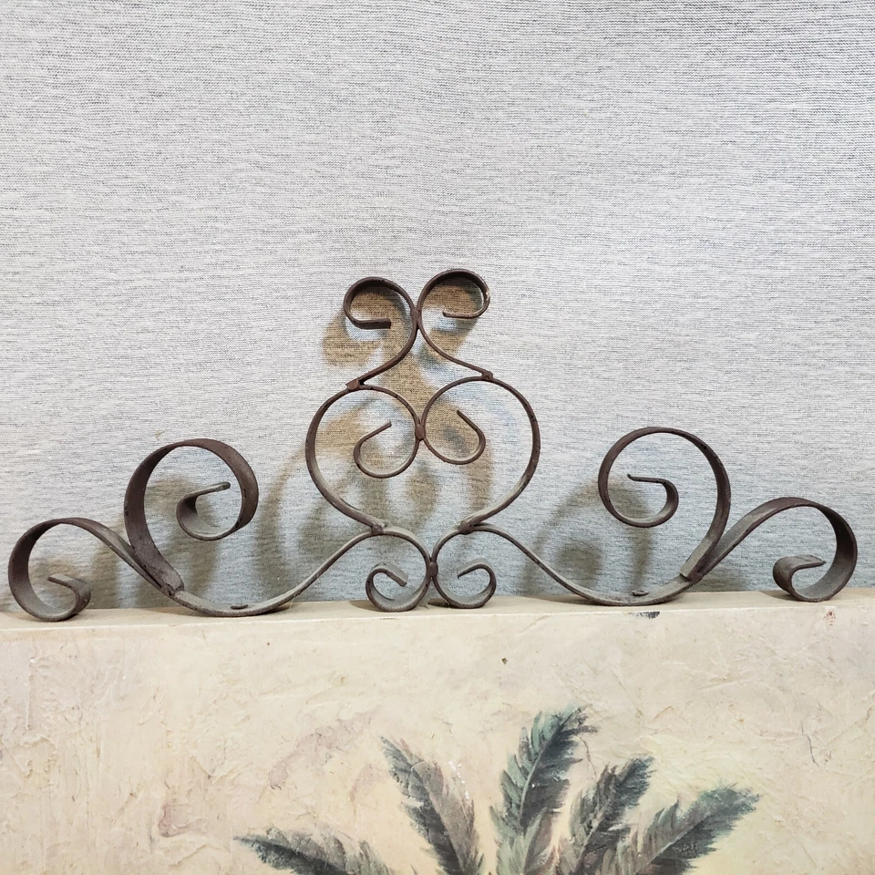 Drawing Print of Two Palm Trees Pastel Background Trimmed with Metalwork 16"x20" - Image 3 of 4