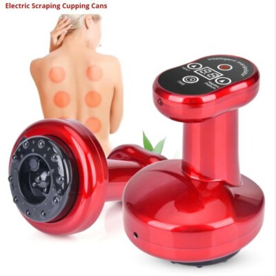 Electric Cupping Massager Heat Acupoint Guasha Therapy Fat Burn Scraping Machine