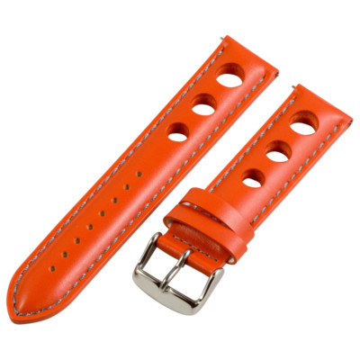 RALLY SMOOTH 3-Hole Leather Interchangeable Watch Band Strap