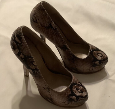 Shoe Dazzle Snakeskin Print Stiletto 5'' Heels Women Sz 8