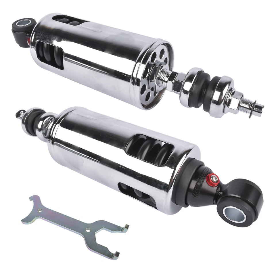 Suspension Heavy Duty Adjustable Rear Shocks Chrome For Harley Softail 2000-2017 - Image 2 of 4