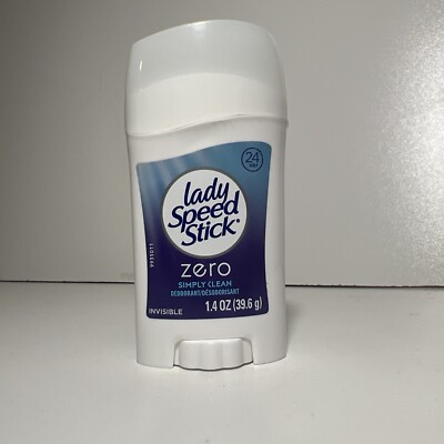 Lady Speed Stick ZERO Deodorant SIMPLY CLEAN 1.4 oz New Sealed