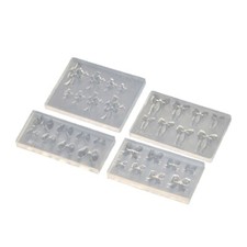 4pcs Bow Silicone Art Mold DIY Embossed Handmade Craft Carving Molds