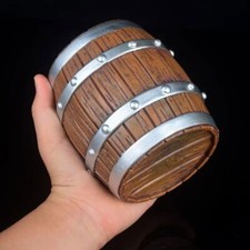 Modellino barile vino in legno scala 1/6 per accessori scena figure 12'' giocattolo 10cm*8cm