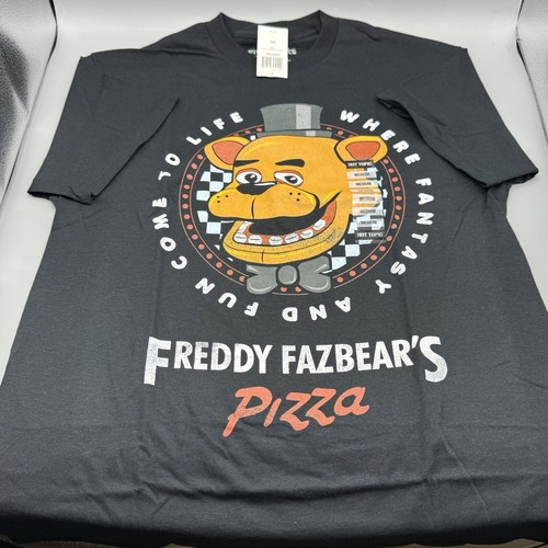 Five Nights At Freddy's Freddy Fazbear's Pizzeria Logo T-Shirt MEDIUM New - Picture 2 of 6