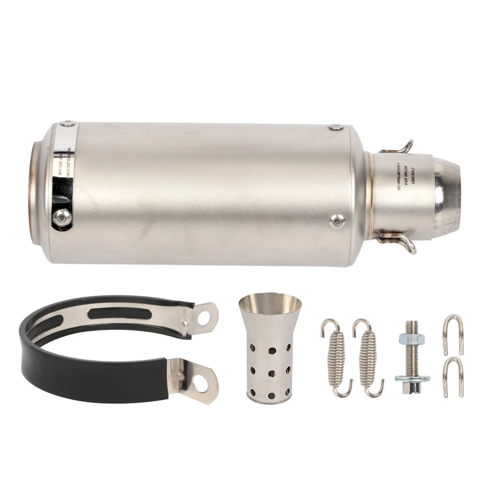 51mm Universal Motorcycle Slip Exhaust Muffler Pipes Rear Pipe Tailpipe Tips NEW - image 3 of 4