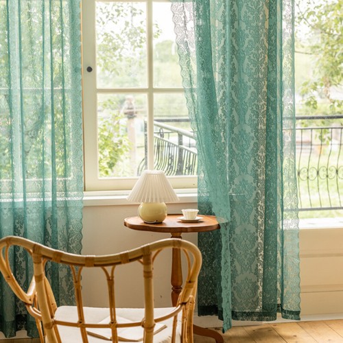 Semi Sheer Jasper Blumen Spitze Stoff Netz Voile für Fenster Tischdecke Nähen - Bild 8 von 9