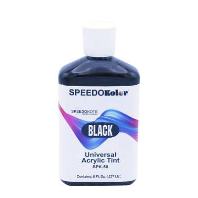 Universal solvent based Black tint, use in Primers, Bed Liner, SPK-58, 8 ounces