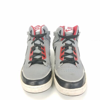 Nike Alphaballer Shoes Gray Red Mid Basketball Sneakers  display picture 1