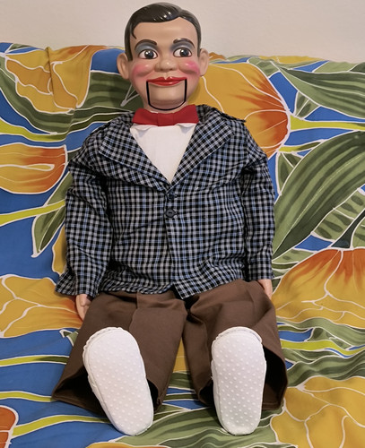 Mouth Upgraded 1966 JERRY MAHONEY 32" Ventriloquist Dummy - Juro Unauthorized