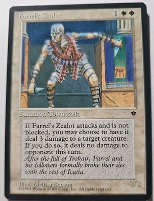 MTG Magic The Gathering Card Farrel's Zealor Summon Townsfolk White Fallen Empir