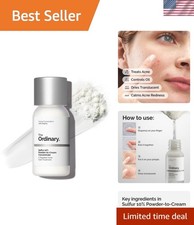 Fast-Acting 10 Sulfur Acne Treatment Cream - Reduces Pimples  Redness, 0.18 Oz