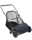 Garvee 21-Inch Push Lawn Sweeper 3.5 Cu. Ft. Hopper Collector 4 Spinning