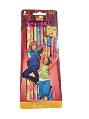 High School Musical Wooden Pencils No 2 Lead 8 Pack NEW
