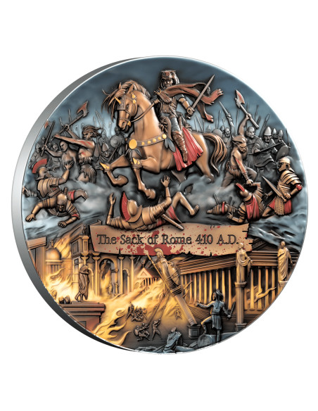 The Sack of Rome 410 A.D  5$ Silver coin 2 oz Liberia 2025