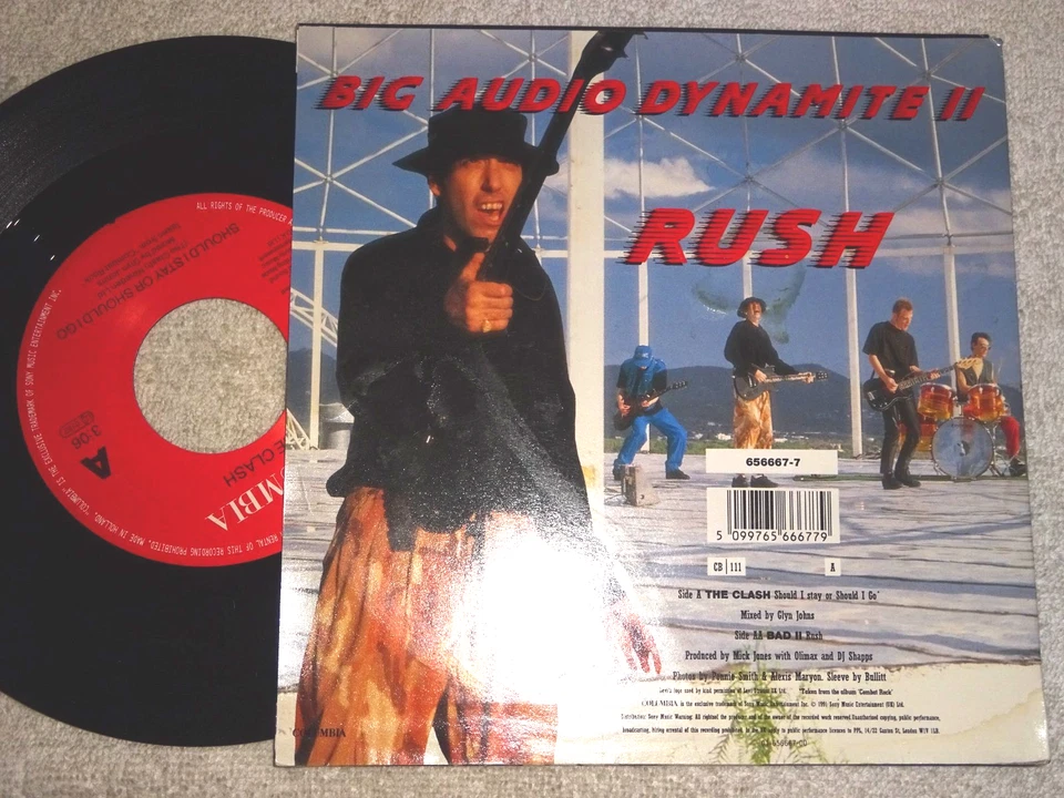Split-Single: Clash / BAD II - Should I stay or should I go / Rush, 1991, 1,- - Bild 2 von 2