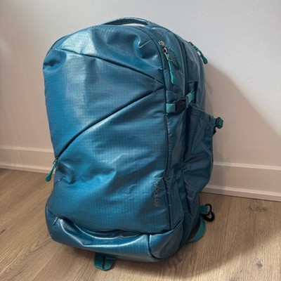 Embark Adventure 2 Travel Backpack Teal Blue Ripstop Laptop Sleeve Hiking Bag