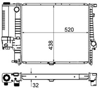 Mahle MotorküHler WasserküHler CR 280 000S FüR BMW 5Er E34 Touring 518 520 24V