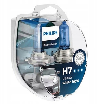 Philips Diamond Vision H7 5000K Xenon-Look Halogen Birnen 12972DVS2 Twin Pack