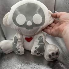 Skelanimal. White Marcy The Monkey Plush. 10-12 Inches. Small Seam Split.See Pic