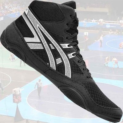 ASICS Youth Boys Snapdown 4 GS Wrestling Shoes Black/White 1084A014-001