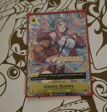 One PIece Card Game Heroines Battle Jewelry Bonney Winner Card P-113 NM