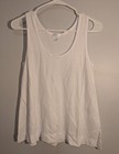 LAKE Women's XXS 2-Piece White Tank Top & Blue pajama Set 100% Pima Cotton — photo 2