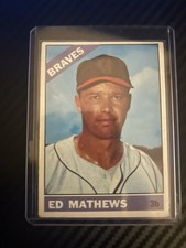 1966 Topps Eddie Mathews Wrong Back Error #206 Alvin Jackson