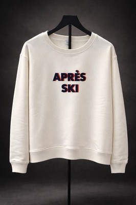 KULE Après Ski Graphic Sweatshirt XL Off White