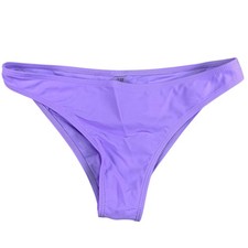 Purple Bikini Women's Medium Bottoms Cheeky Thong Resortwear Purple Low Rise