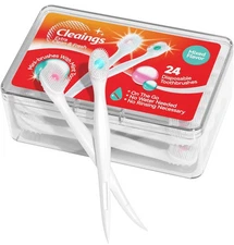 cleaings® Mini Toothbrush Kit – 24ct Mixed Flavors, w/ Toothpaste & Pick USA