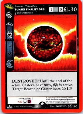 Sunset Finality Orb - 035/165 - Reverse Holo - LP - UFO First Edition