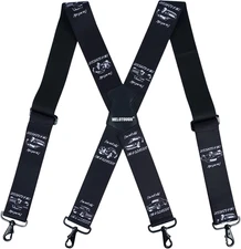 MELOTOUGH Men'S Suspender 1.5/2 Inch Wide Suspenders Full Elastic X Back