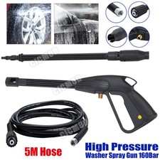 High Pressure Power Washer Spray Gun Jet Lance Trigger Wash Wand & 5M Hose kit
