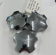 SET OF (3)  Used 2005 - 08 CORVETTE ALLOY WHEEL CHROME CENTER CAP F-250 014090