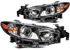 Headlights Assembly Leftright For Mazda 6 2014-2017 Black Housing Headlmaps