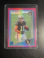 2025 Panini Donruss Optic Rated Rookie Pink Prizm Jack Bech #320 Raiders NFL