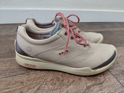 Women's ECCO Biom Hybrid spikeless golf shoes tan yak leather sz. 40