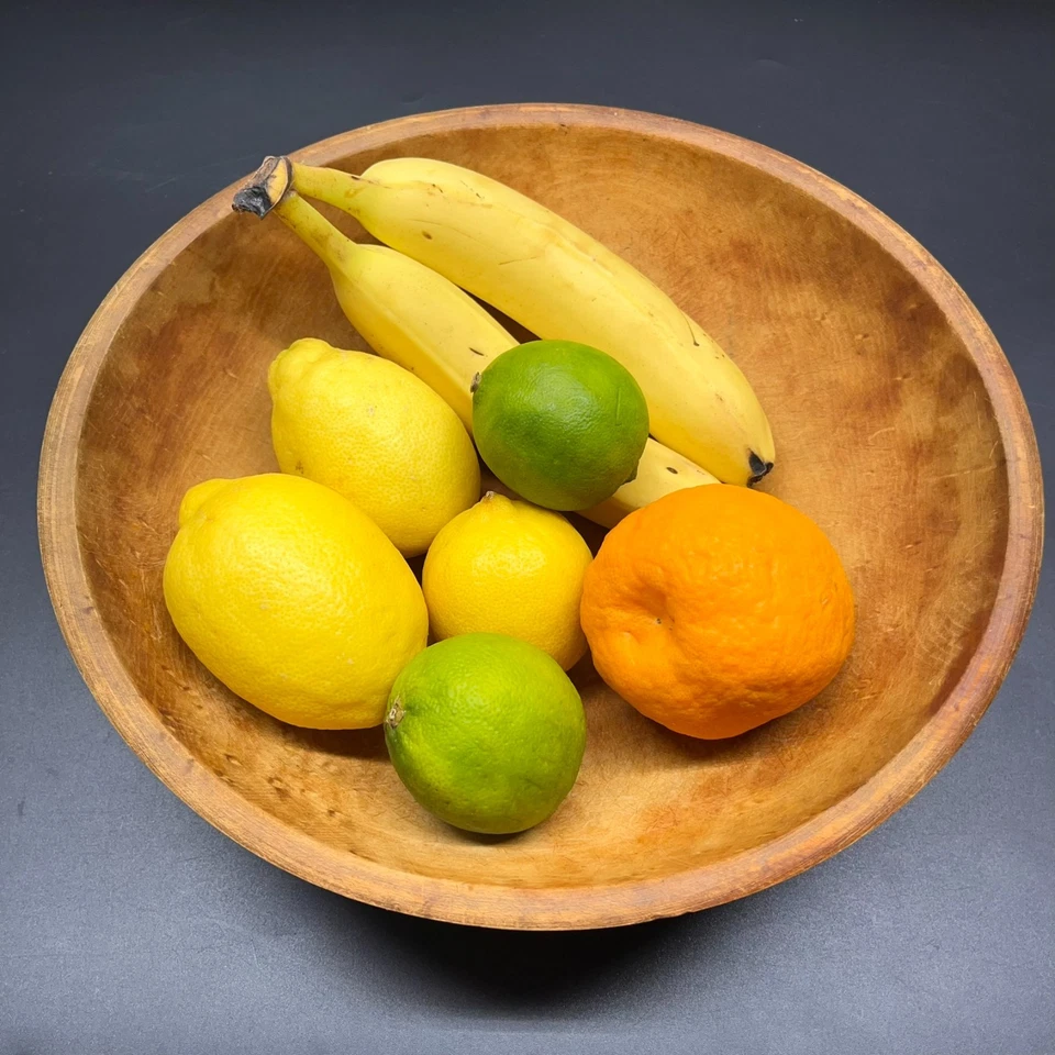 Cuenco mezclador de masa de madera torneado Munising 11 1/8" rústico primitivo de colección años 30-1940 Foto 2 de 4