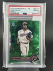 2022 James Wood Bowman CHROME Draft GREEN SAPPHIRE PSA 10 #50/50 BOOKEND