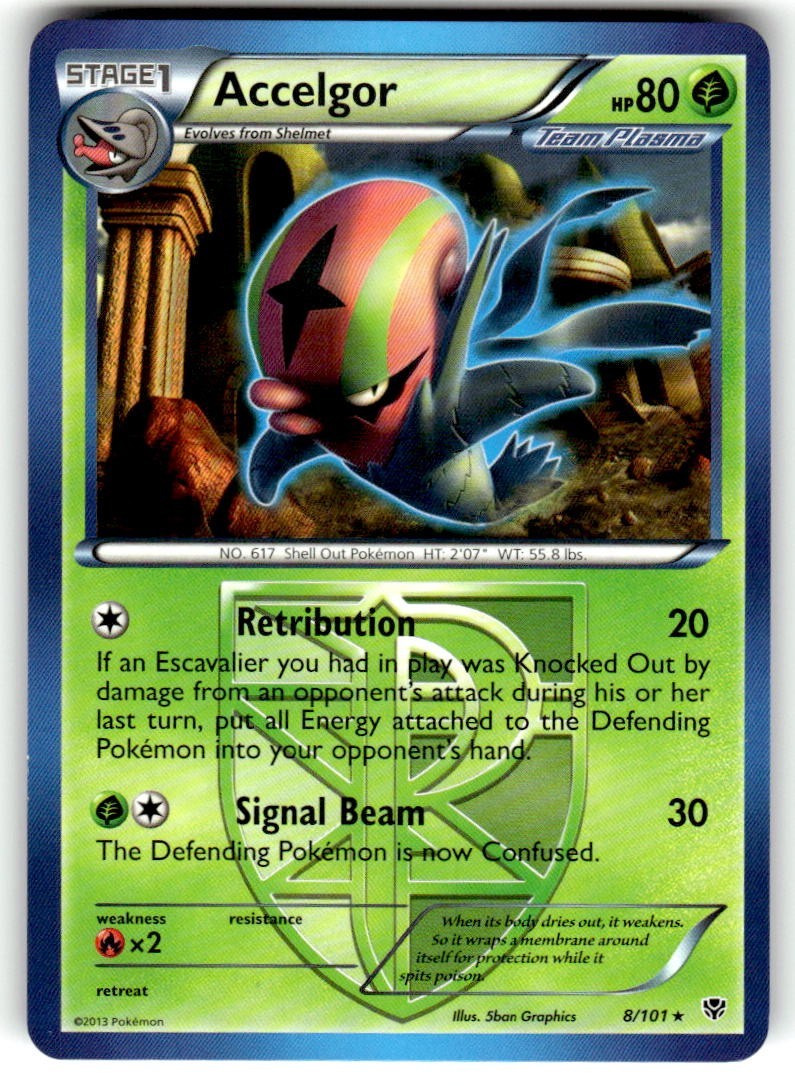 Accelgor 8/101 Rare | Plasma Blast | Pokemon Card