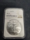 2025 American Silver Eagle , 1 OZ FINE SILVER   NGC-MS69