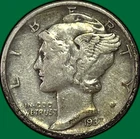 1937-D Mercury Dime Extremely Fine XF Coin #36905